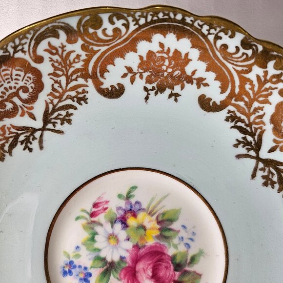 Vintage Paragon Replacement Saucer Bone China Mde in England Light Blue Band - Picture 3 of 9